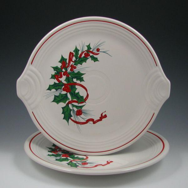 Two (2) Fiesta Christmas plates with