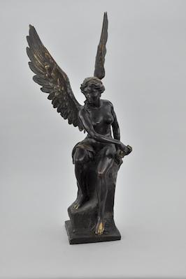 Seated Angel Sculpture After Andre Vincent b63ad