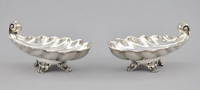 A Pair of Sterling Silver Shell