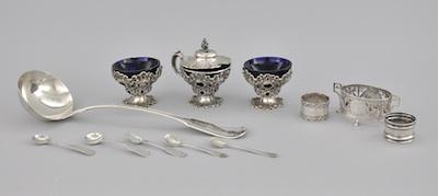 A Group of Silver Plate and Cobalt b63ce