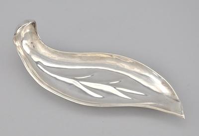 A Hand Made Sterling Silver Leaf