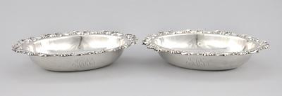 Two Sterling Silver Oval Serving