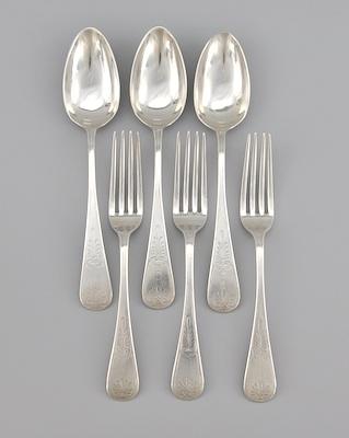 Three Forks and Three Serving Spoons,