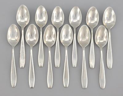 Twelve Mexican Sterling Silver Teaspoons