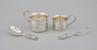 A Sterling Silver Baby Spoon and Fork