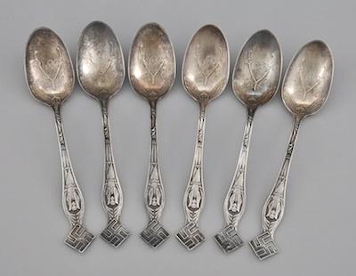 A Set of Six Unusual Spoons Handle b643b