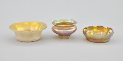 Three Tiffany Favrile Salt Dishes