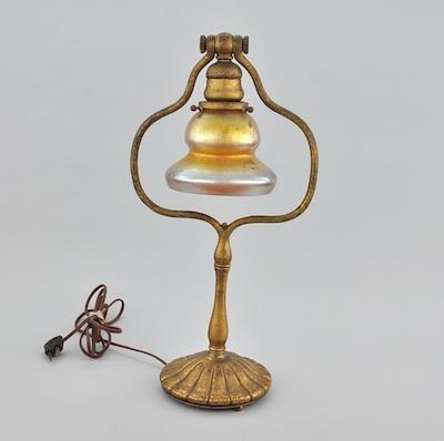 A Tiffany Studios Harp Desk Lamp