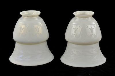 A Pair of Cameo Glass Lampshades One