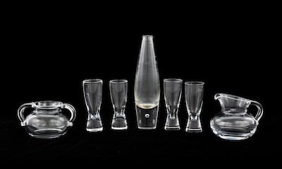 A Group of Steuben Glass Pieces