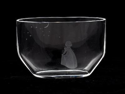 An Orrefors Etched Glass Vase The