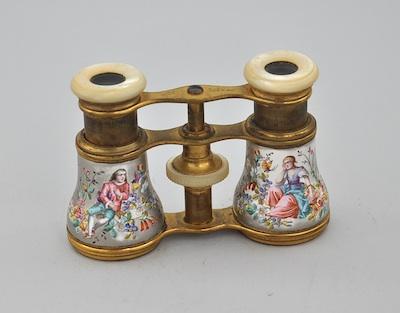 French Enameled Opera Glasses by