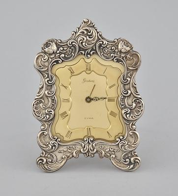 A Cyma Clock with Sterling Silver b64a4