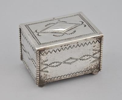 A Navajo Sterling Silver Box With