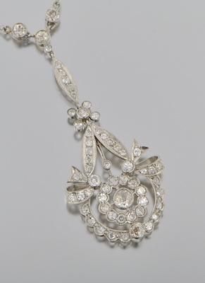 An Edwardian Style Platinum and b64ae
