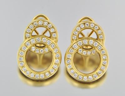 A Pair of 18k Gold and Diamond b64b6