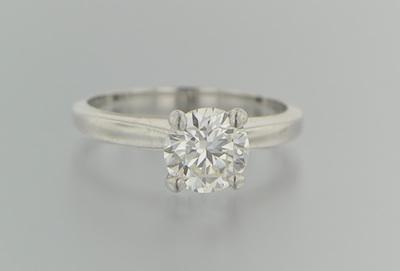 A Solitaire Diamond Ring Simple platinum