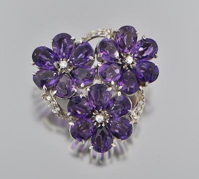 An 18k Gold Amethyst and Diamond b64de