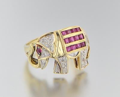 A Diamond and Ruby Elephant Design b64ee