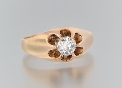 A Gentleman's Diamond Ring 14k