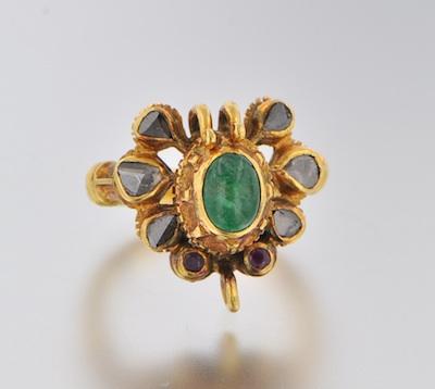 High Karat Gold Emerald and Diamond b651e