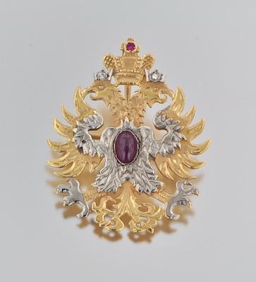 A Gold and Gemstone Russian Double