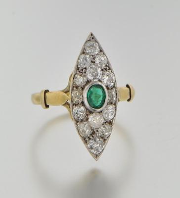 A Victorian Style Emerald and Diamond