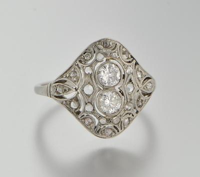 A Deco Style Diamond Ring Platinum b652e