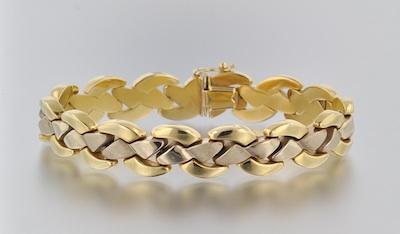 An Italian 14k Gold Bracelet 14k
