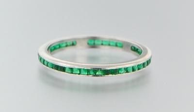 An 18k White Gold and Emerald Eternity b653e