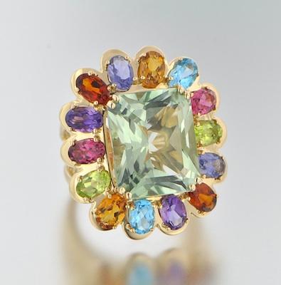 A Large Gemstone Ring 14k yellow b654a