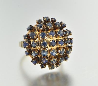 A Vintage Sapphire Dome Ring 14k