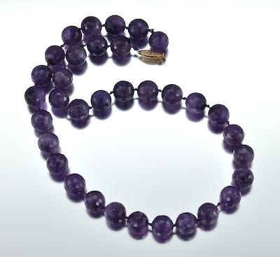 A Faceted Amethyst Bead Necklace b6562