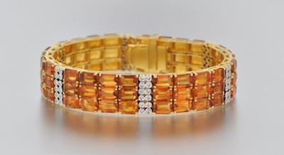 An 18k Yellow Gold Citrine and b6566