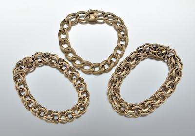 Three 14k Gold Bracelets 14k yellow