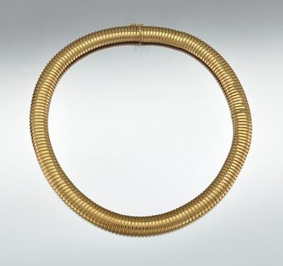 An Italian Gold Omega Necklace