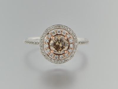 A Gold and Diamond Ring 14k white