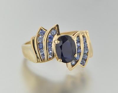 A Ladies Sapphire and Iolite Ring b65a7