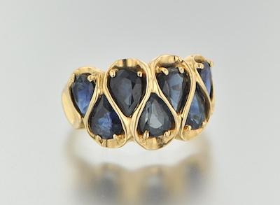 A Ladies Sapphire Ring 14k yellow b65ac