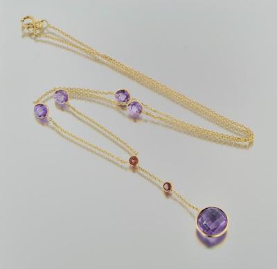 A Delicate Amethyst and Gold Necklace