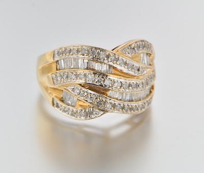 A Gold and Diamond Ring 10k yellow