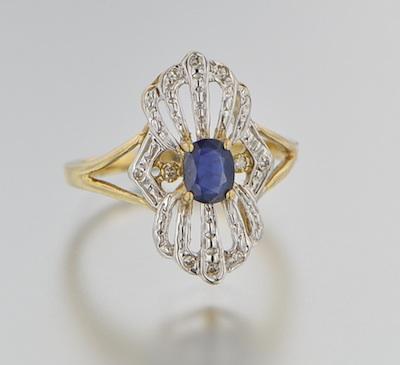 A Ladies' Deco Inspired Sapphire