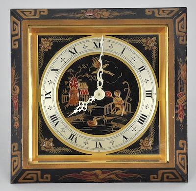 A Chinoiserie Decorated Desk Clock