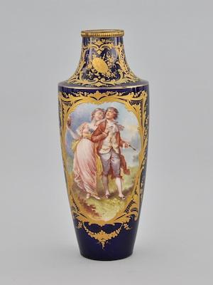 French Porcelain Vase Of tapered