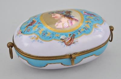 French Porcelain Jewel Box with