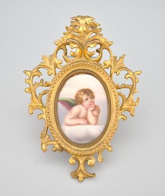 A Hand Painted Porcelain Plaque of a