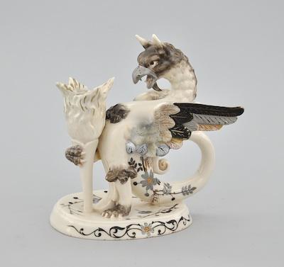 Porcelain Gryphon Candleholder