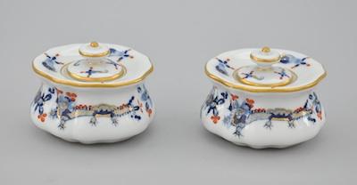 A Pair of Meissen Porcelain Dresser