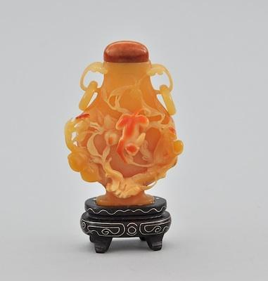 A Carved Hornbill Snuff Bottle b6686