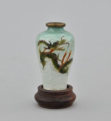 Japanese Ginbari Miniature Enamel Vase